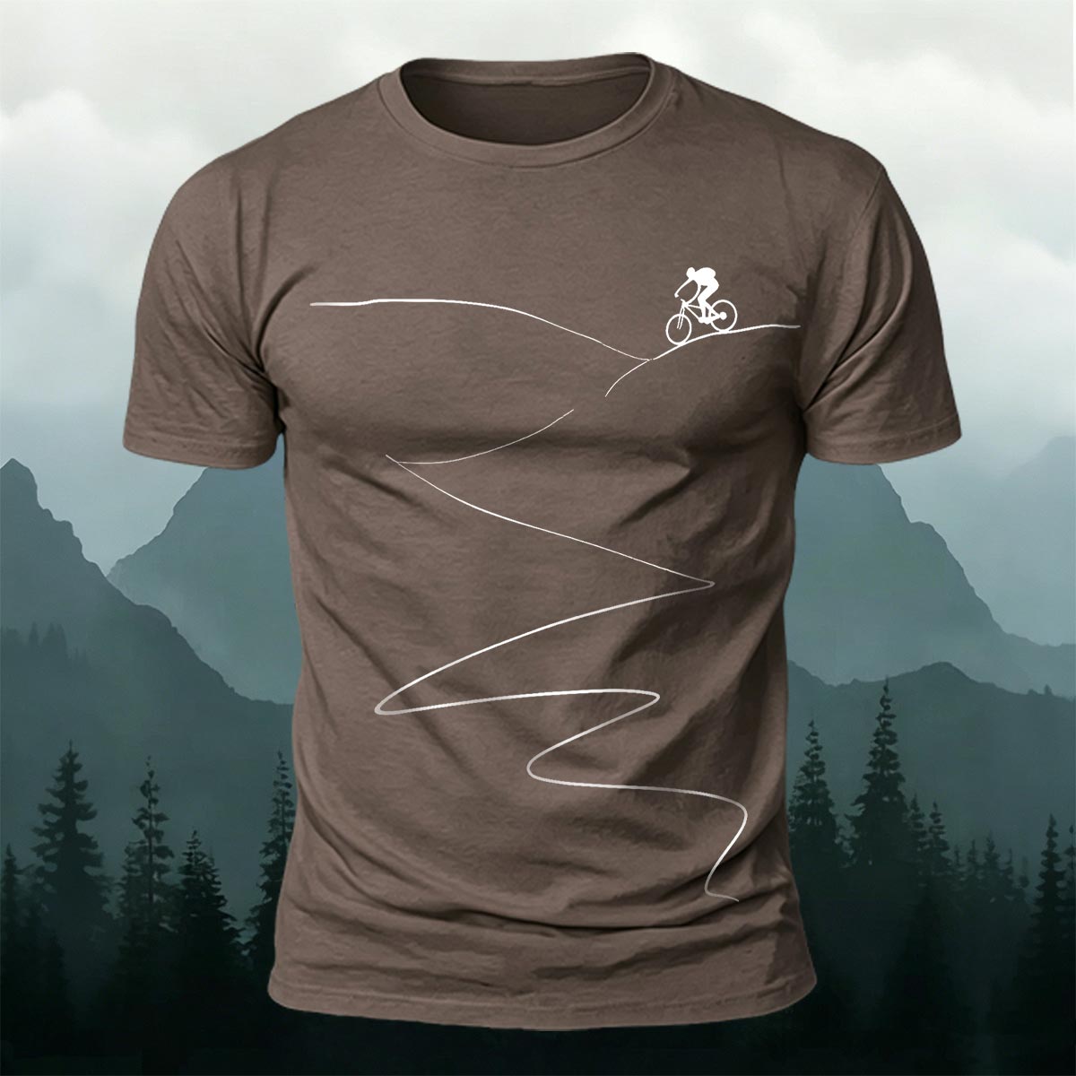 Cycling Minimalist Line Pattern Breathable Comfortable T-Shirt CO