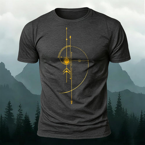 Abstract Geometric Line Casual Breathable Tee