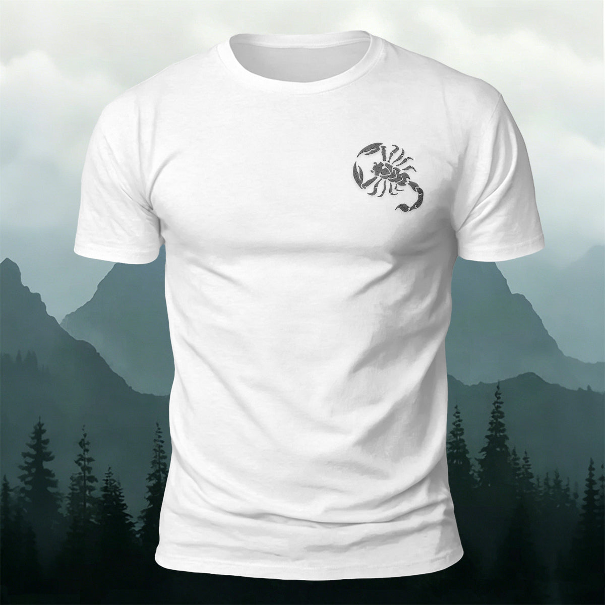 Lobster Print on the Chest Comfortable Outdoor Cotton Tee