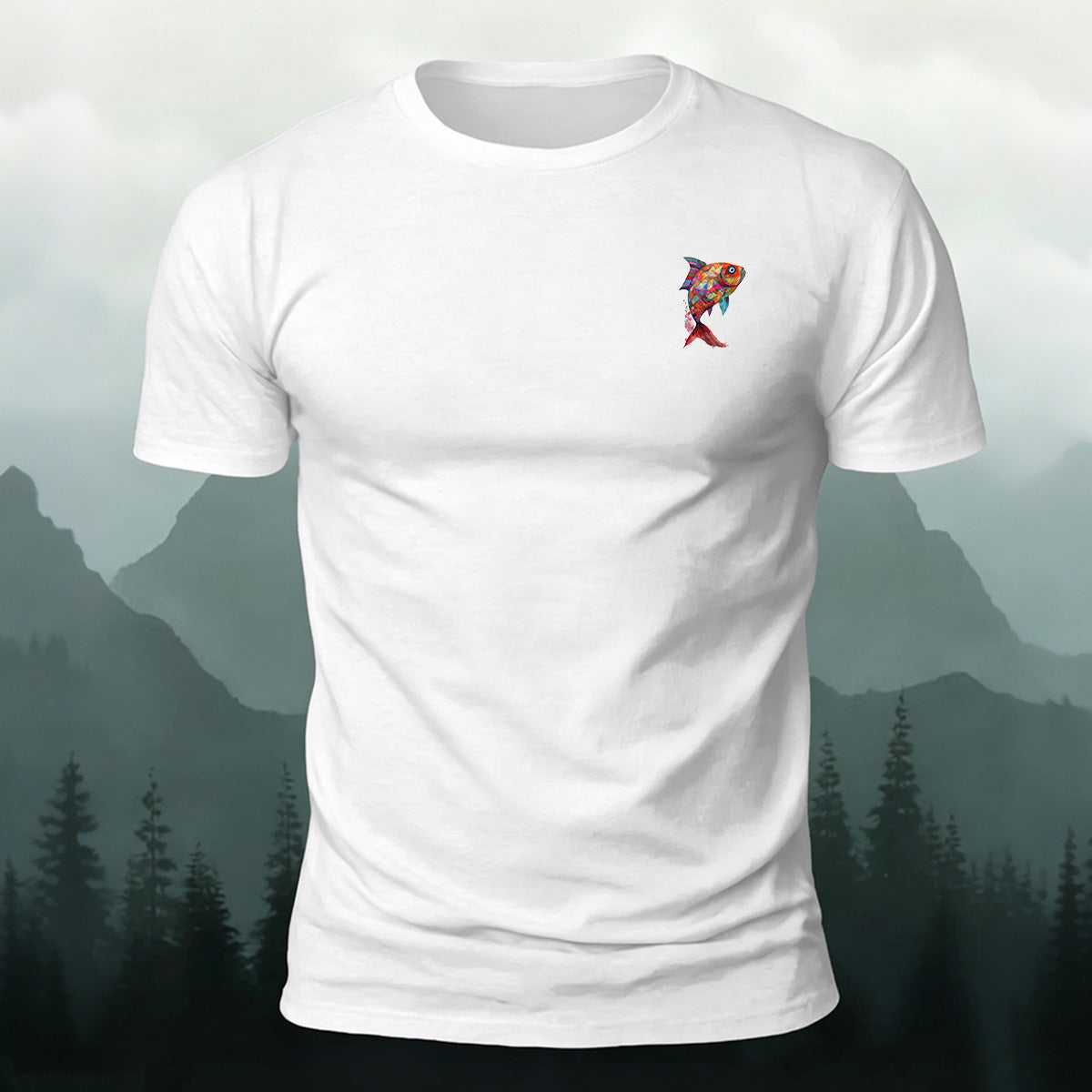 Colorful Fish Minimalist Fashion Skin-Friendly T-Shirt