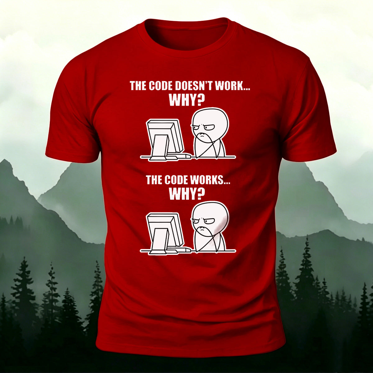 Fun Work Status Graphic Soft Skin-Friendly T-Shirt