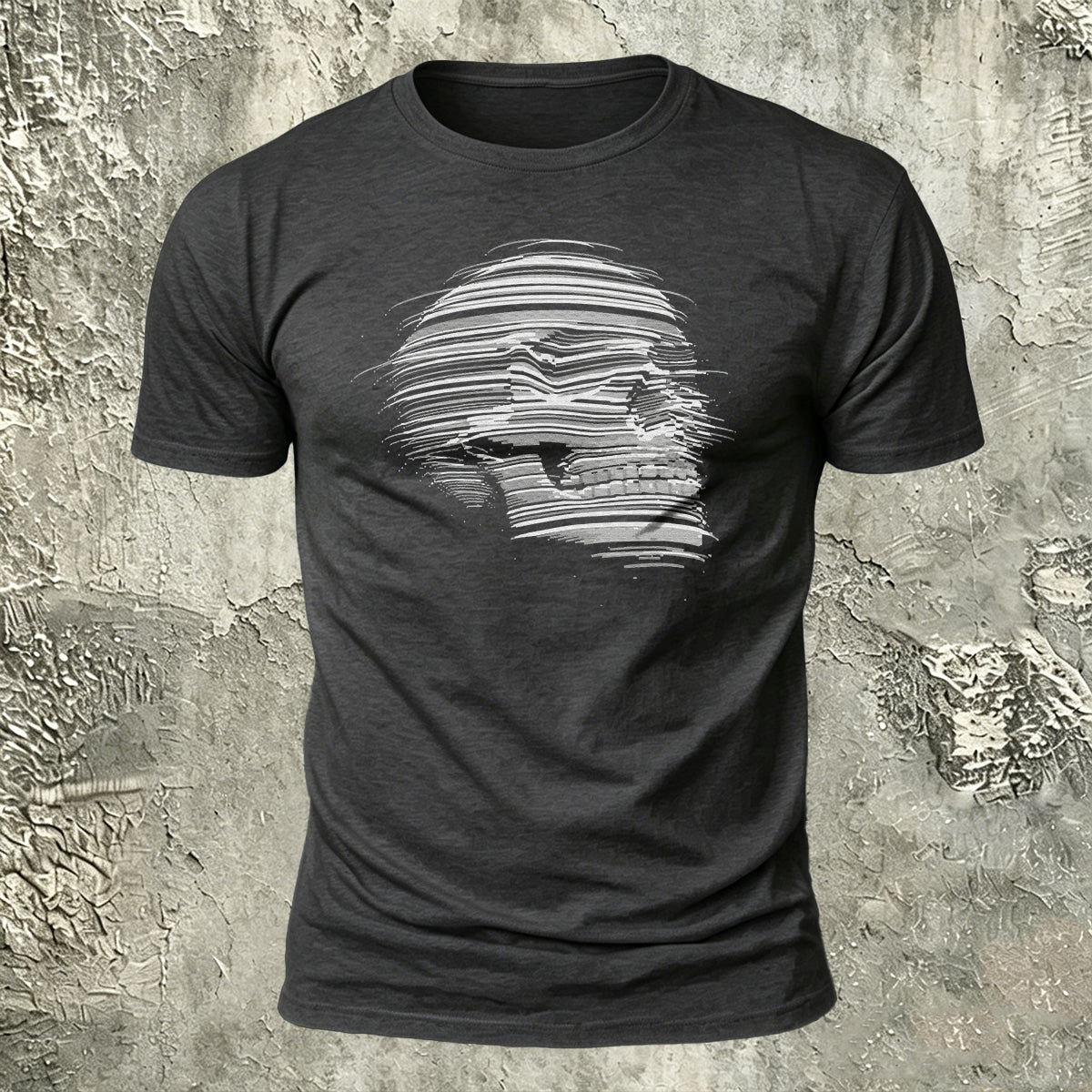 Skull-Print Cotton Casual Versatile T-Shirt