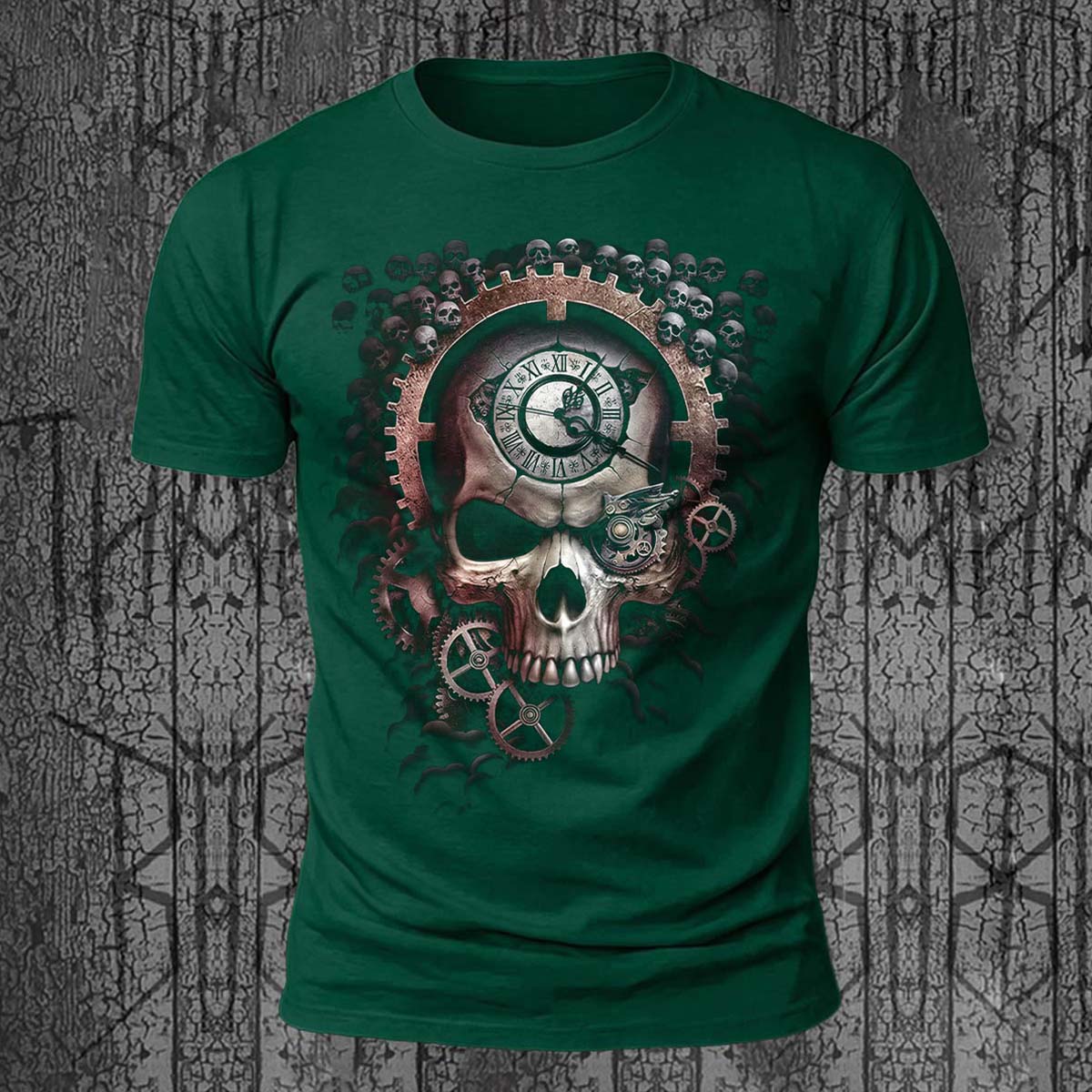 Skull Mechanical Dark Casual Comfortable Tee DGE
