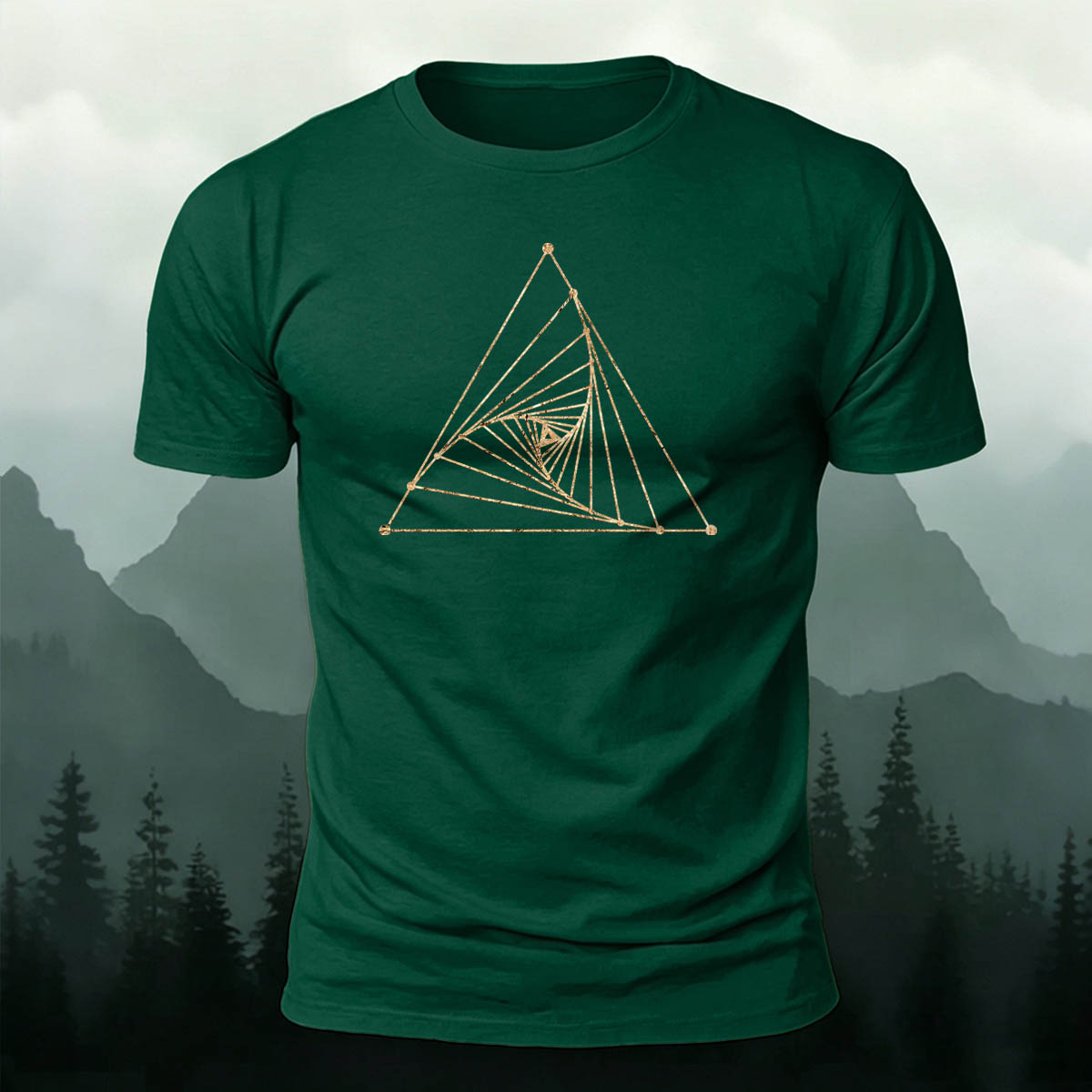 Cotton Creative Geometric Print Versatile T-Shirt