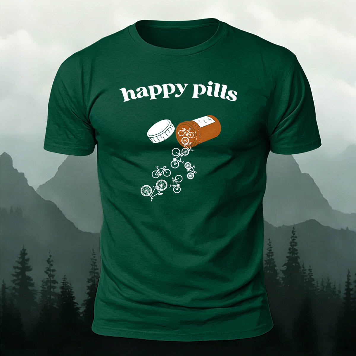 Cotton Happy Pills Printed Outdoor Cycling T-Shirt