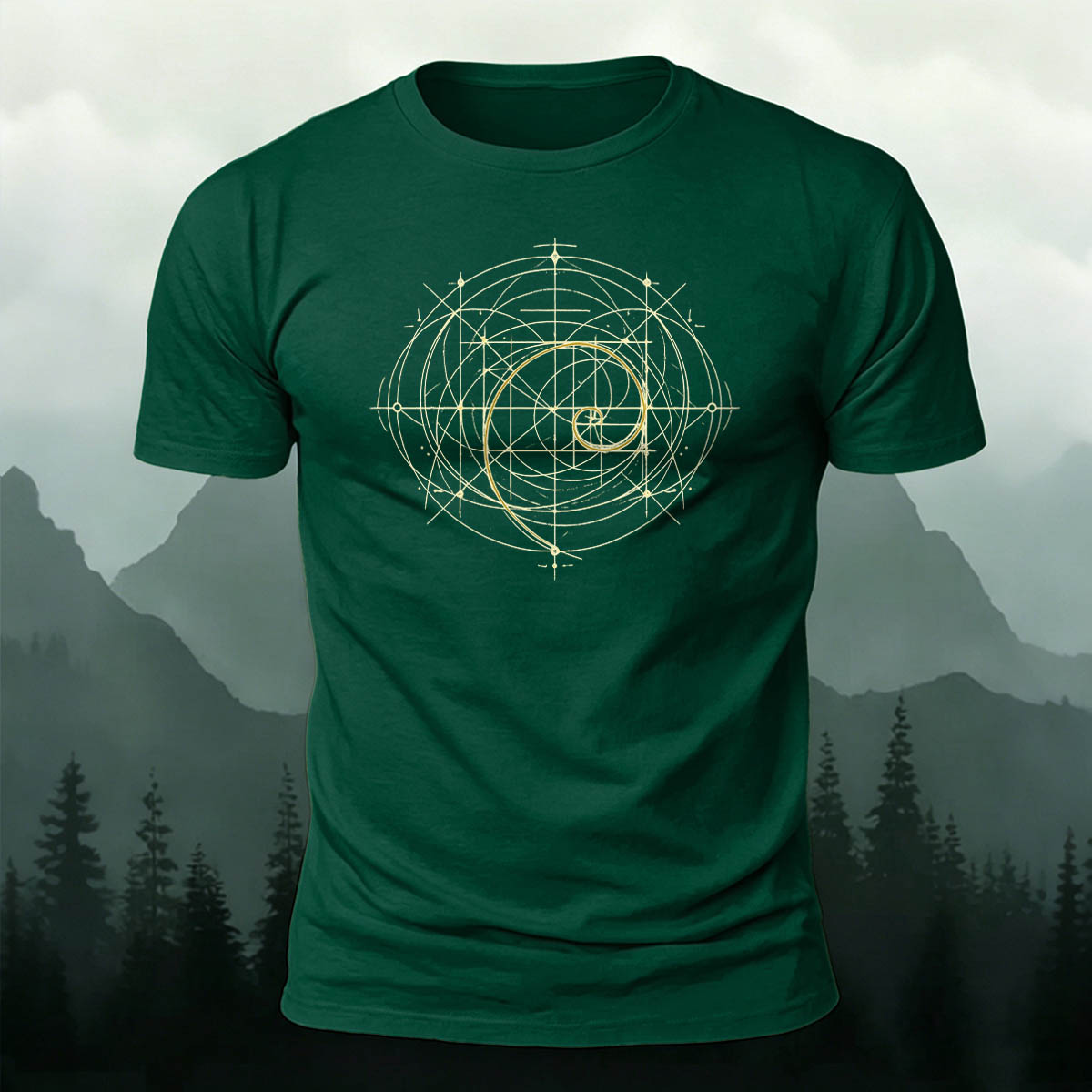 Combed Cotton Geometric Print Casual T-Shirt