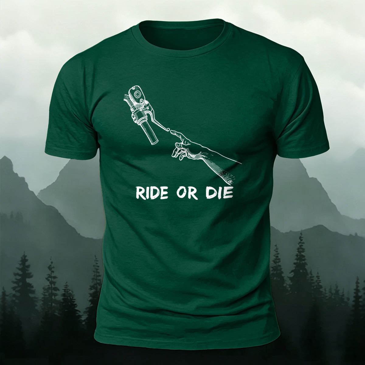 Cotton Ride Or Die Print Outdoor Cycling T-Shirt