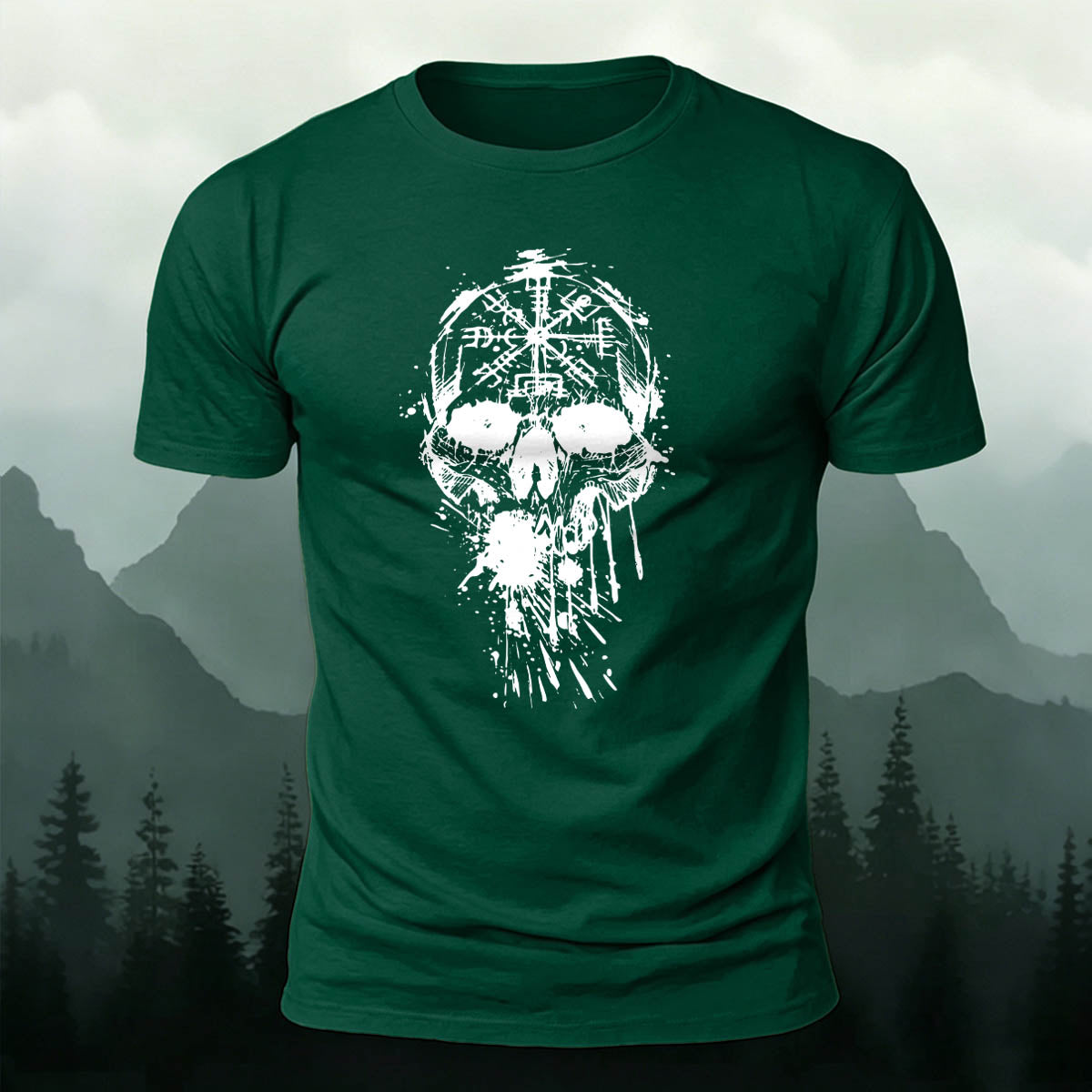 Dark Skeleton Tribe Totem Casual Cotton T-Shirt