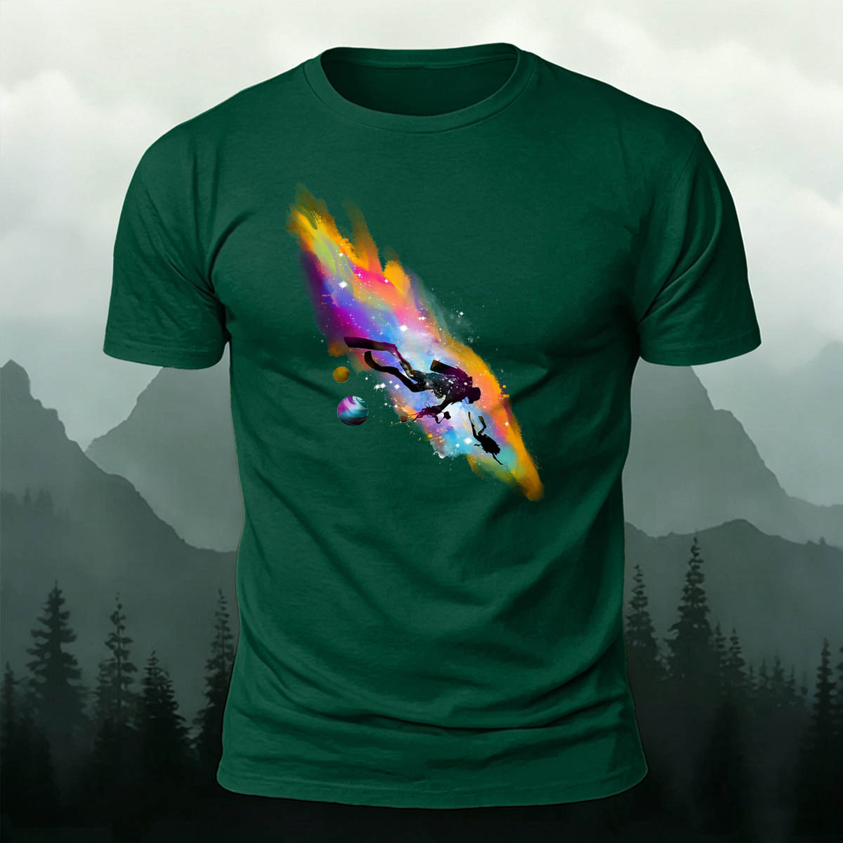 DTG Ocean Exploration Printed Simple Premium Cotton T-Shirt