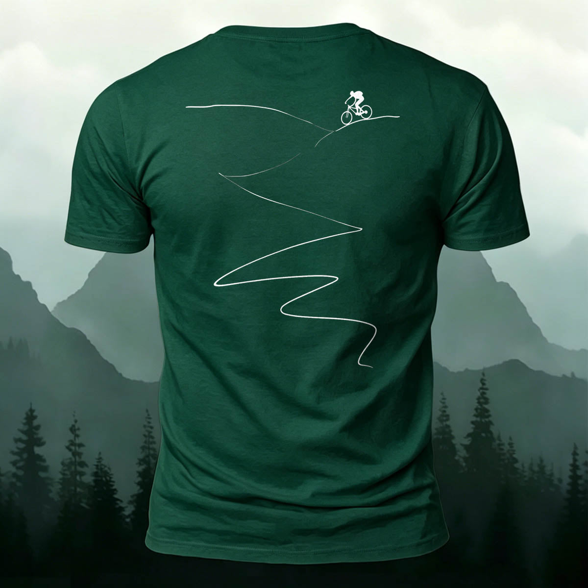 Cycling Simple Line Breathable Crew Neck T-Shirt