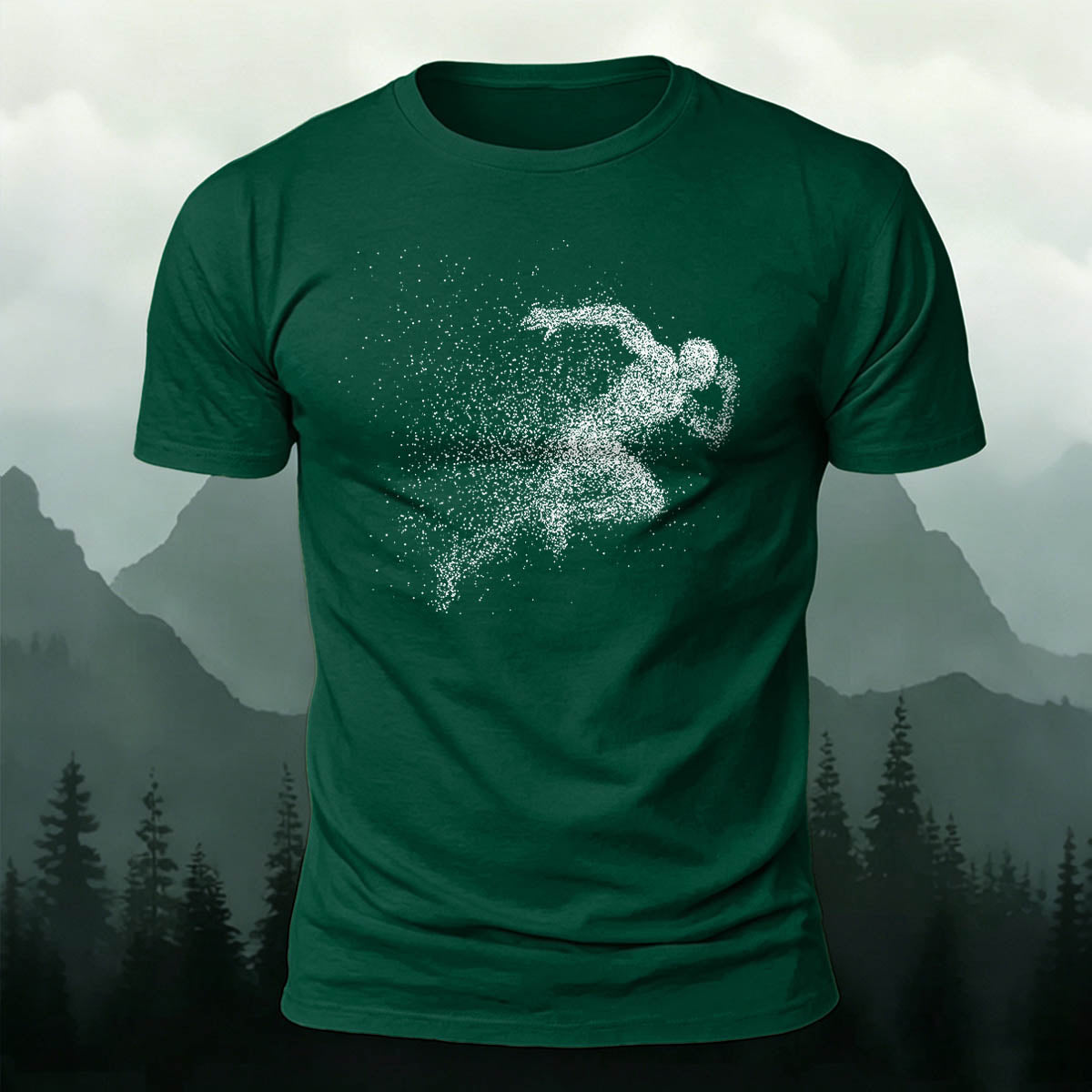 Running Character Print Casual Cotton T-Shirt