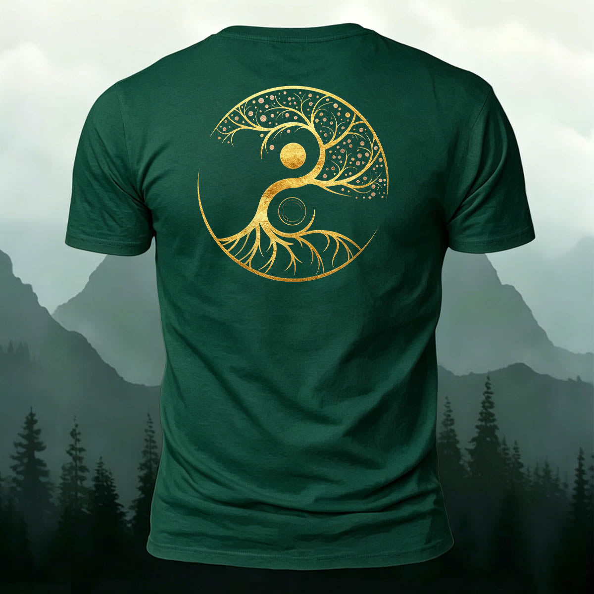 Yin Yang Tree of Life Breathable Crew Neck T-Shirt