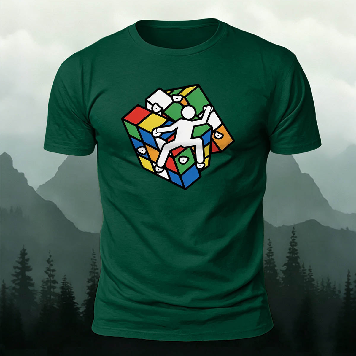 Climbing Cube Simple Casual Breathable T-Shirt