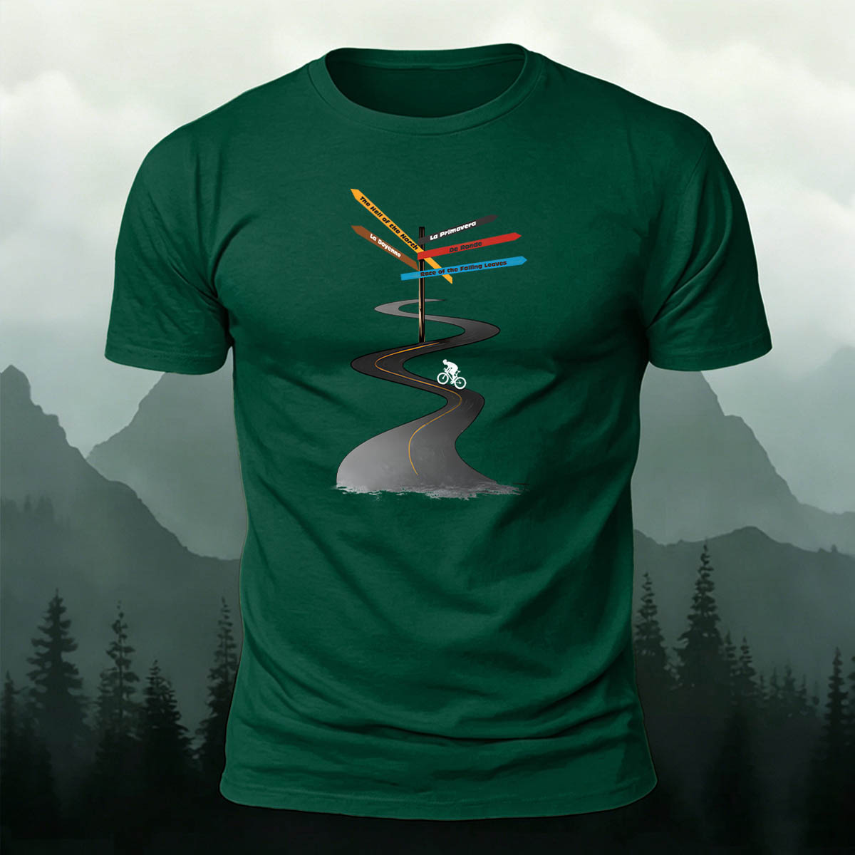 Combed Cotton Road Cycling Printed T-Shirt