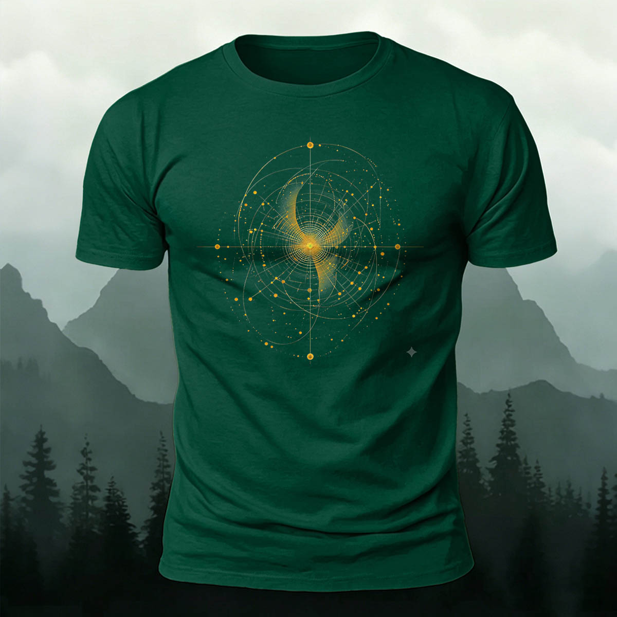 Cotton Universe Mystery Print Casual T-Shirt
