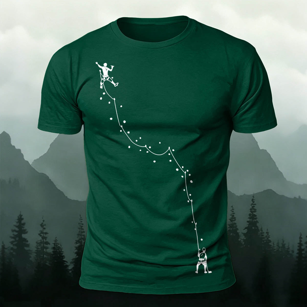 Climbing Route Simple Casual Skin-Friendly T-Shirt