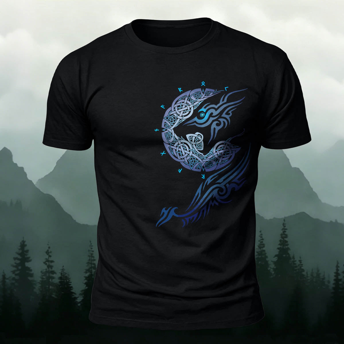 Mythical-Style Totem Print Casual Cotton T-Shirt