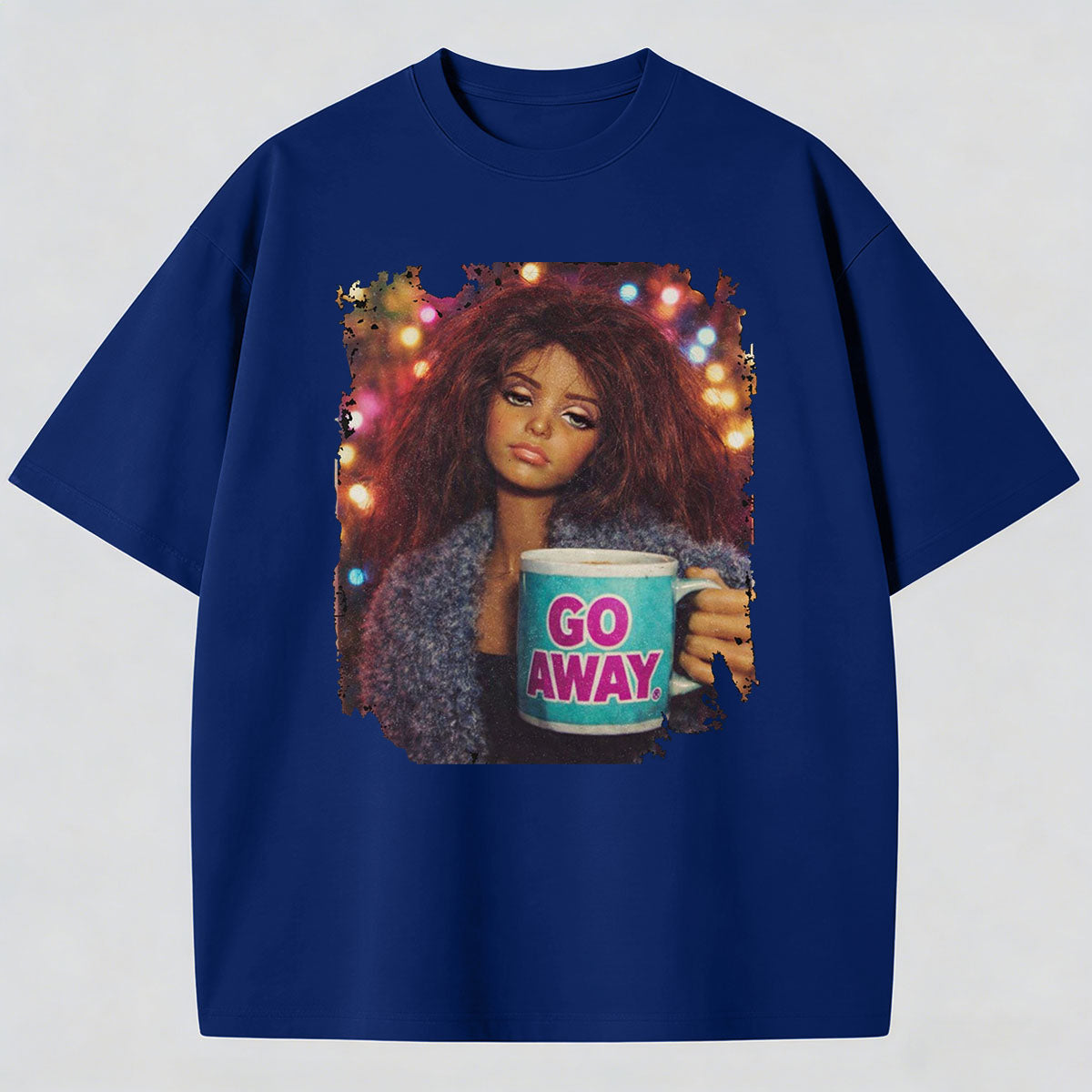 Meme Bad Mood Girl Printed Cotton T-Shirt