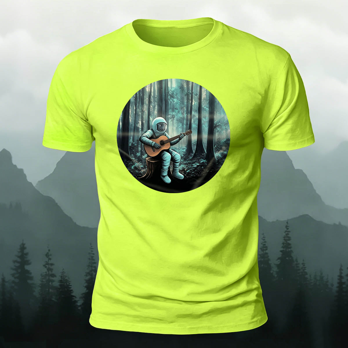 Fun Astronaut Print Fashion Premium Cotton T-Shirt