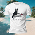 Kitten Spilling a Drink Print  Versatile Cotton T-Shirt