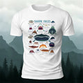 Marine Animal Cartoon Print Outdoor Casual Cotton T-Shirt