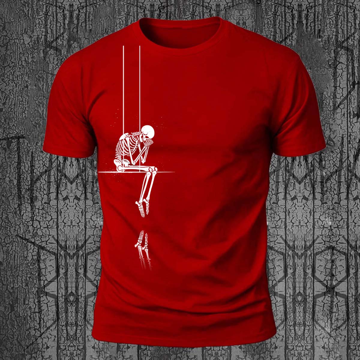 Creative Skull Print Trendy Premium Cotton T-Shirt