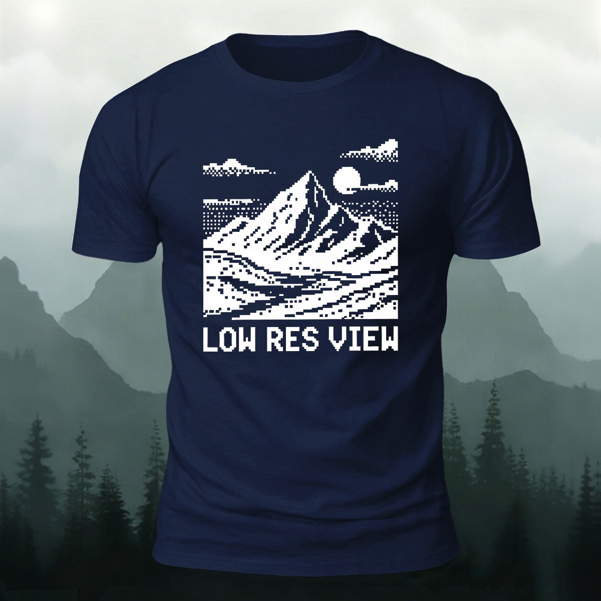 Landscape Pattern Mountain Style Comfortable T-shirt