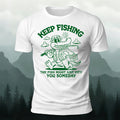Happy Crocodile Cartoon Pattern Comfortable Cotton T-shirt
