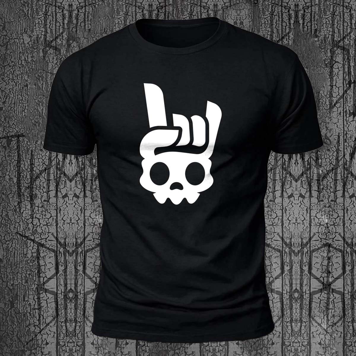 Quirky Gesture Print Casual Skin-Friendly T-Shirt