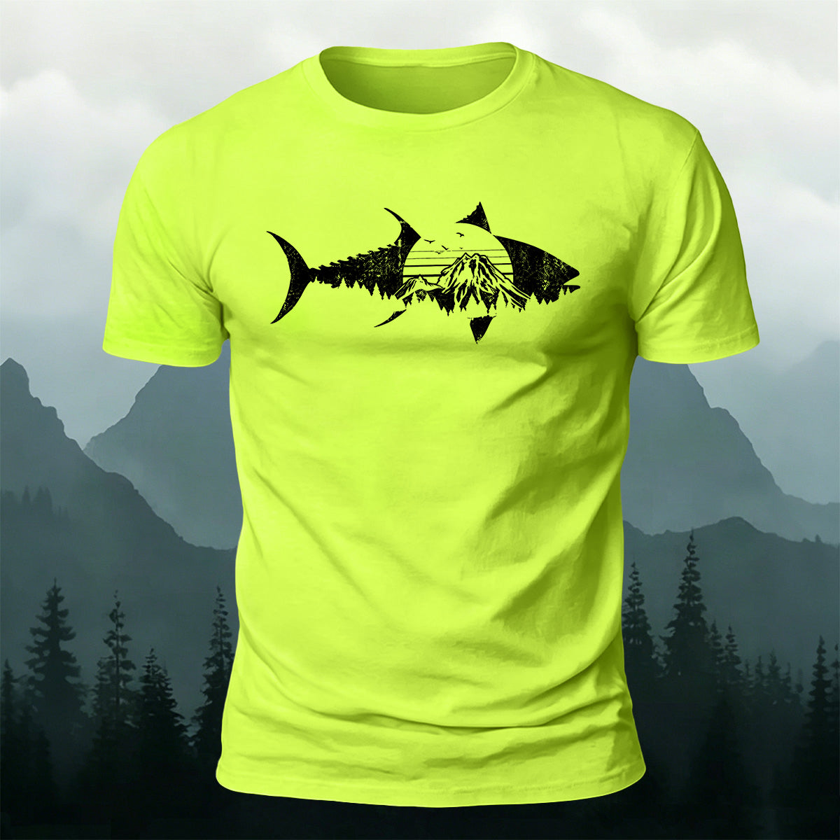 Minimalist Fish Outdoor Casual Breathable Tee
