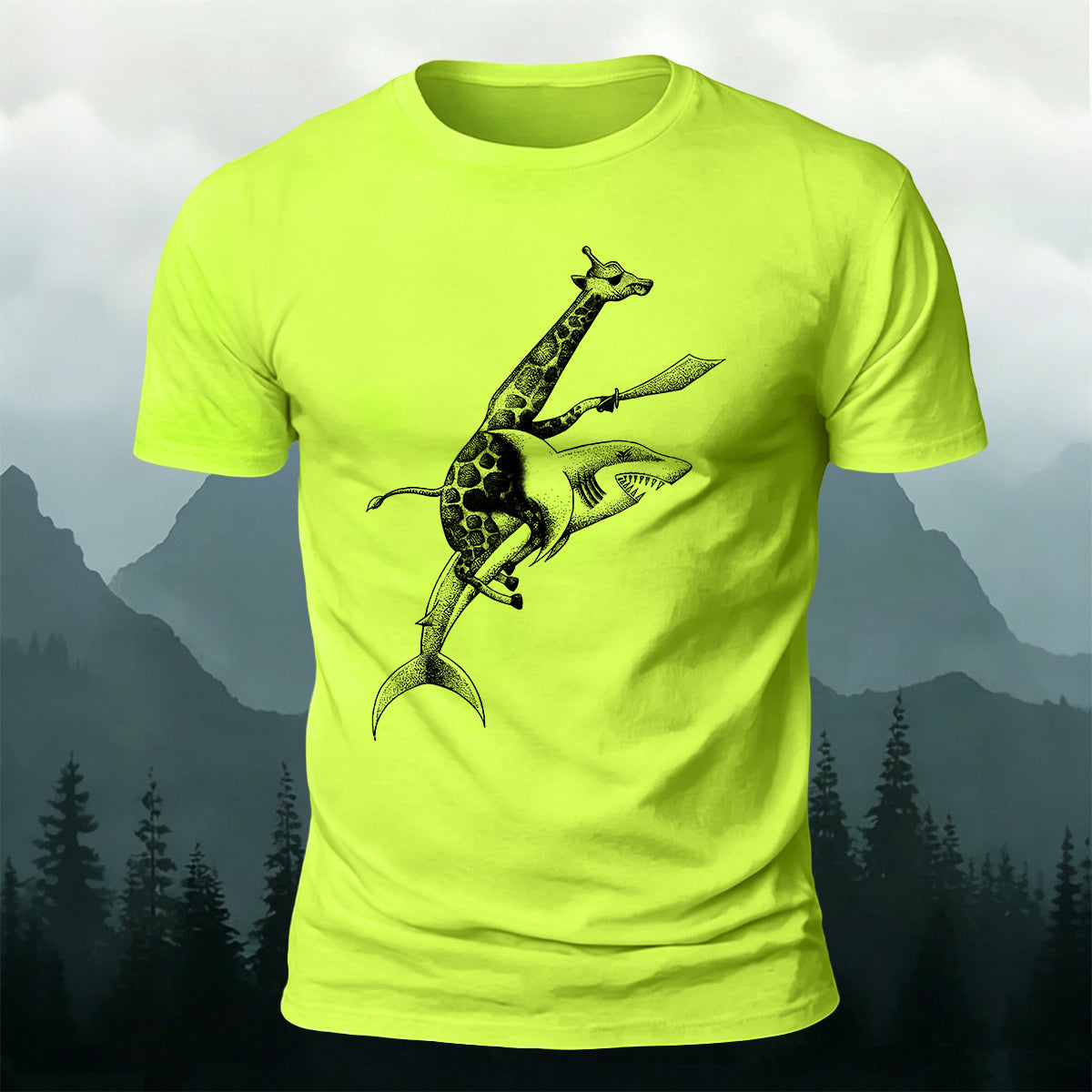 Creative Animal Prints Casual Cotton T-Shirt