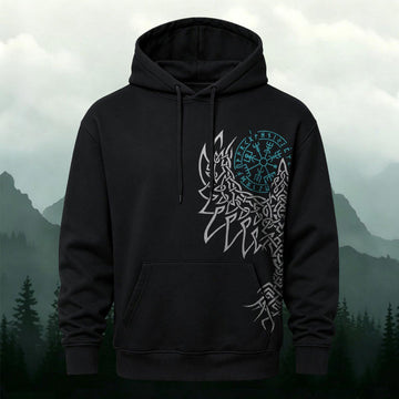 Giant Wolf Mythological Totem Print Versatile Hoodie