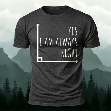 Combed Cotton Funny Math-Print Casual T-Shirt