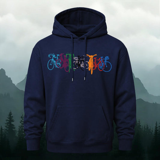 Colorful Bicycles Printed Casual Hoodie Sweatshirt