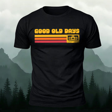 Combed Cotton Vintage Cassette Tape Casual T-Shirt