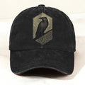 Bird Totem Print Washed Baseball Cap