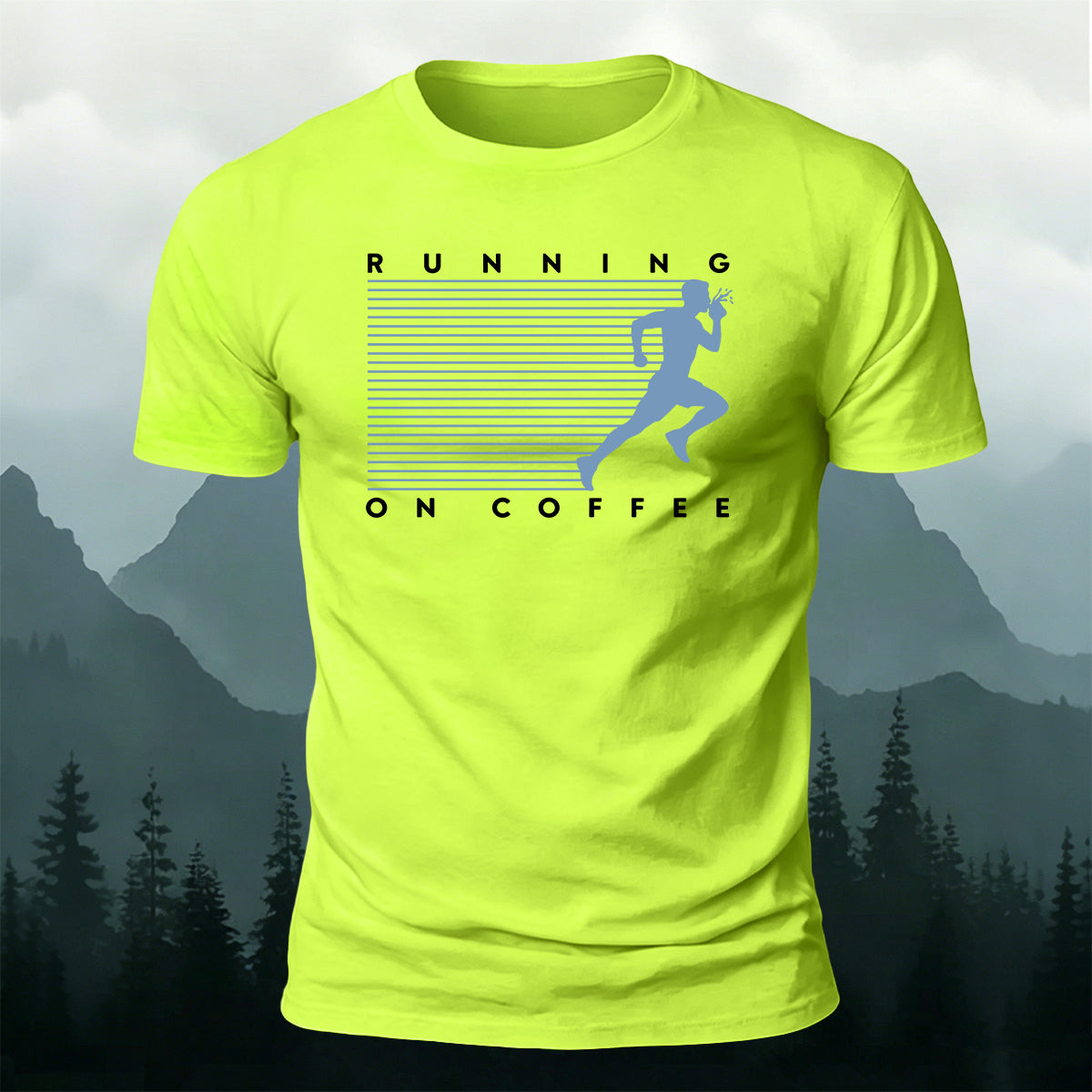 Running Print Classic Casual Skin-Friendly T-Shirt