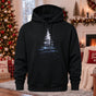 DTG Glitter Christmas Tree Printed Casual Hoodie Sweatershirt