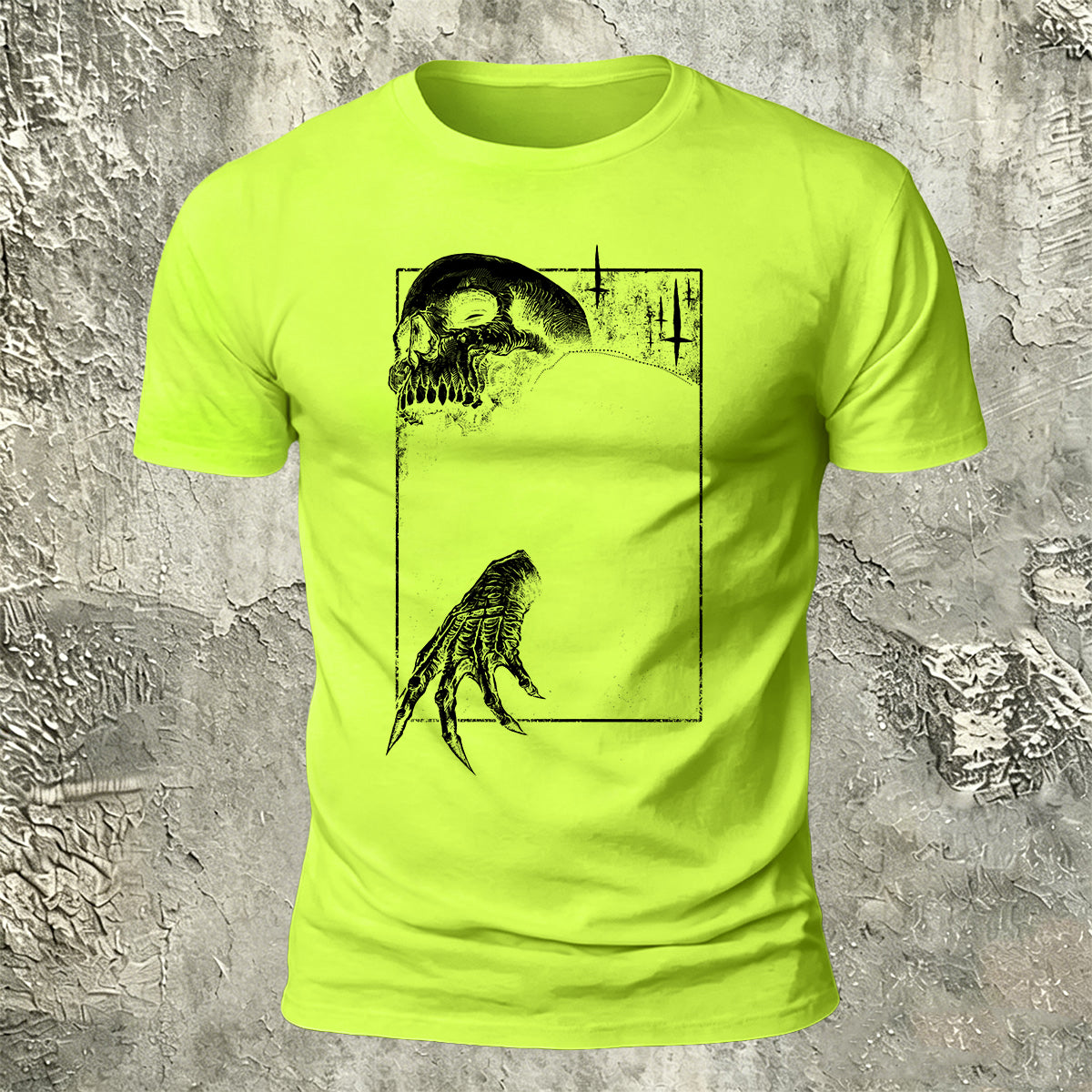 Dark Skull Print Casual 100% Cotton T-Shirt