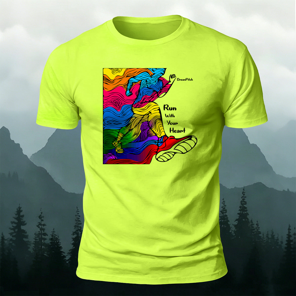 Running Enthusiasts Printed Casual Breathable Tee