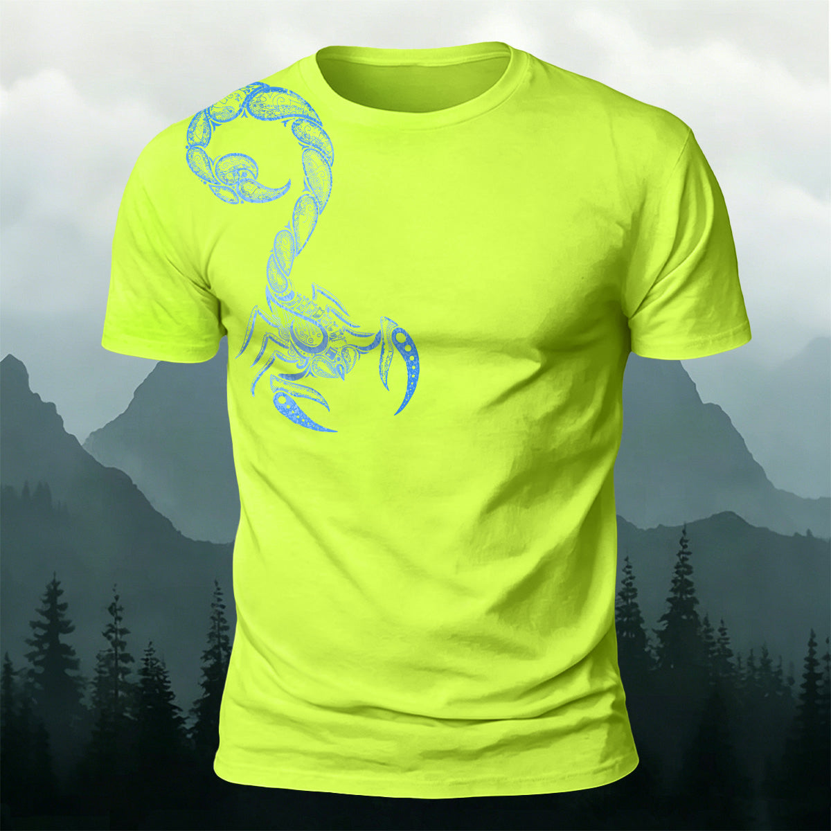 Scorpion Viking Mythology Print Casual Cotton T-Shirt