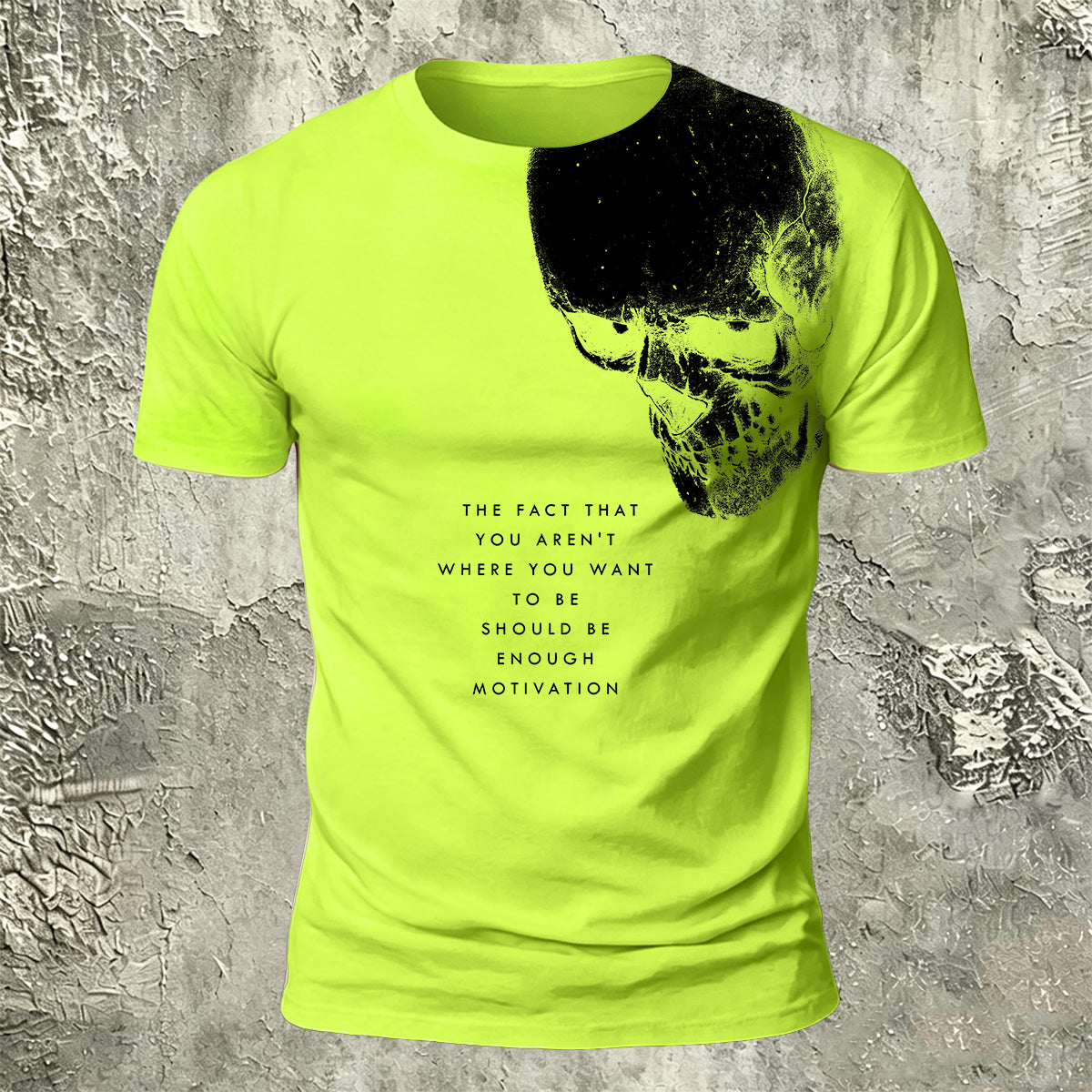 Skull Letter Print Personalized Casual Tee