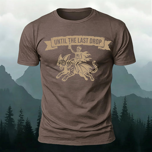 Premium Cotton Fight to the End Printed Casual T-Shirt