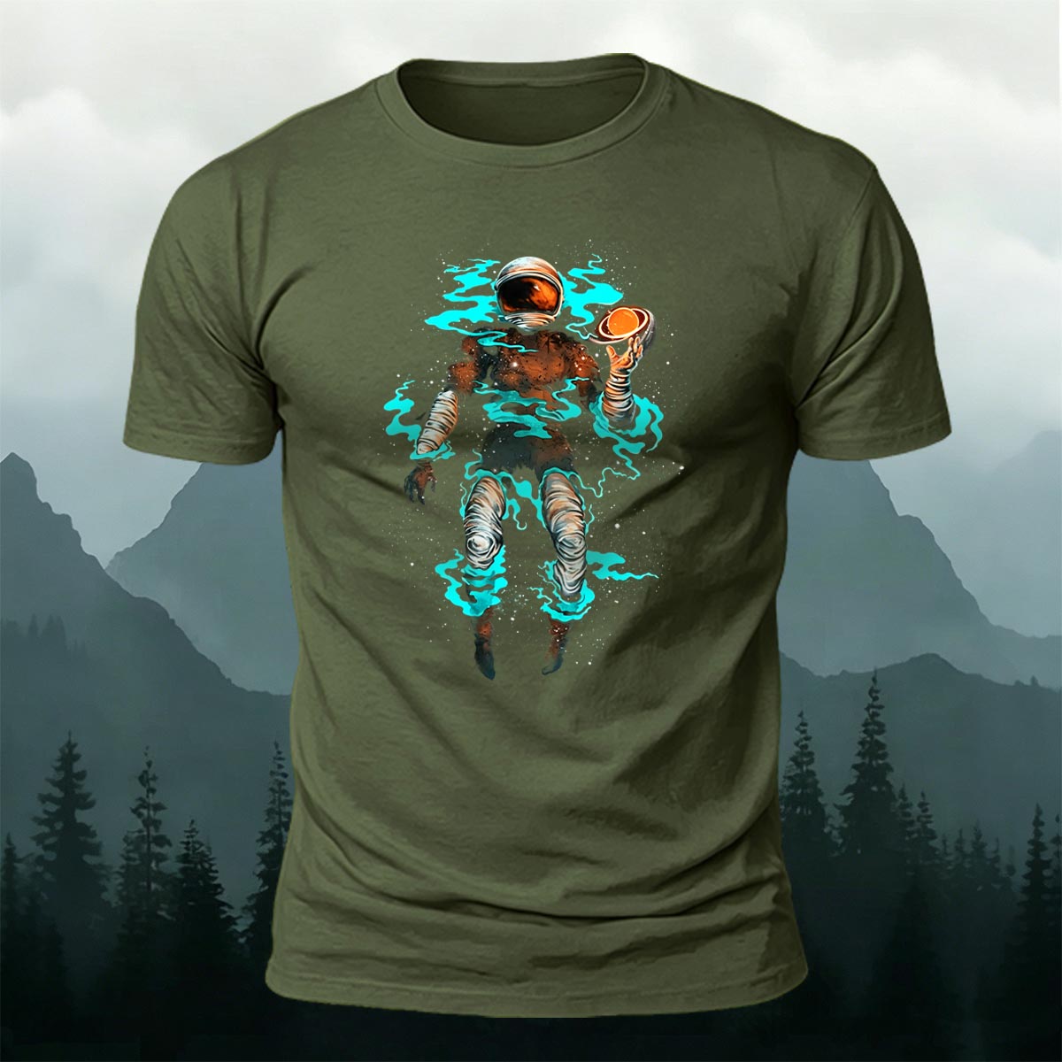 Astronaut Graphic Fashion Premium Cotton T-Shirt