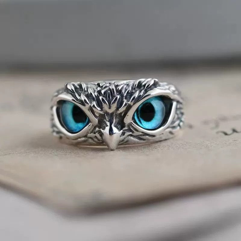 Vintage Personalized Fashion Owl Silver Ring
