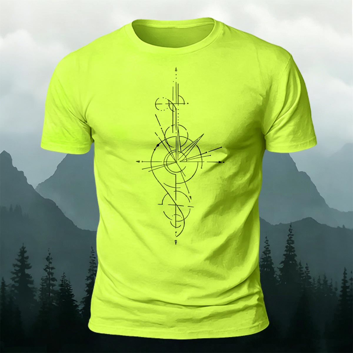 Geometric Line Simple Casual Short-Sleeve T-Shirt