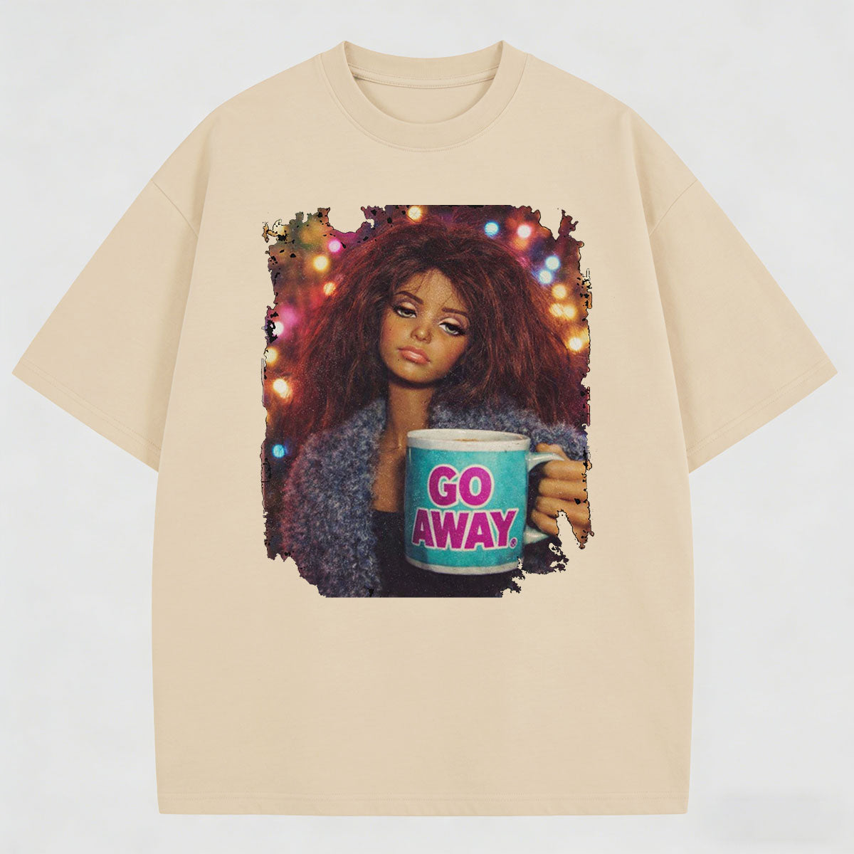 Meme Bad Mood Girl Printed Cotton T-Shirt