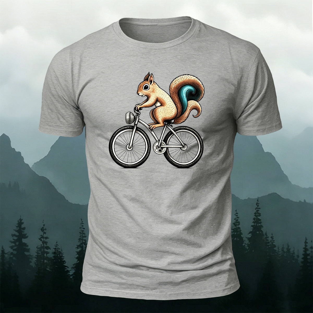 Musical Instruments and Hearts Fun Print Cotton T-Shirt Grey