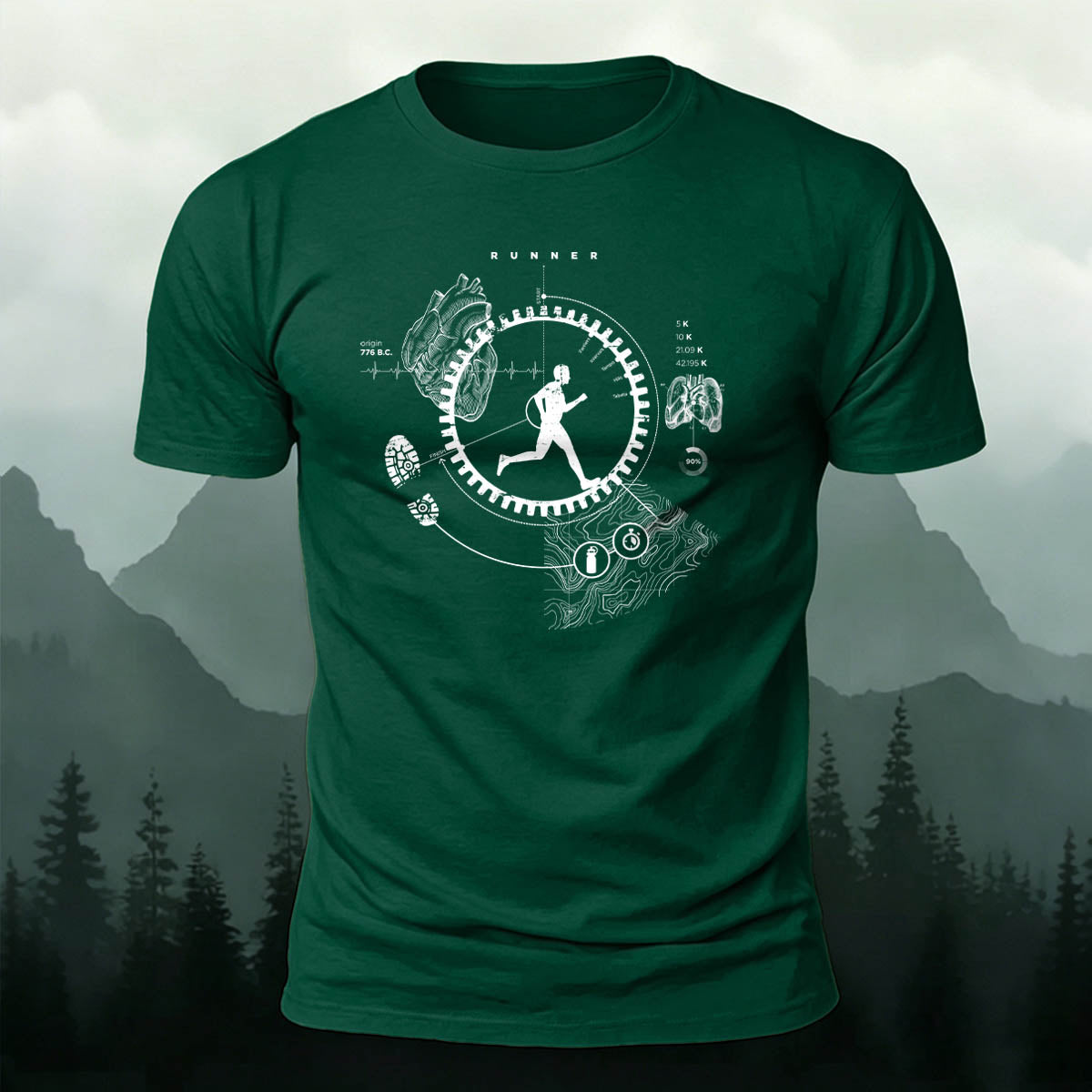 Life Is Movement Printed Casual Cotton T-Shirt