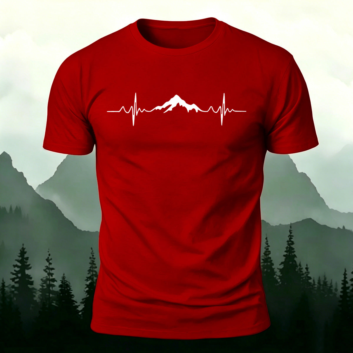 Minimalist Line Print Soft-touch Feel Comfortable T-shirt